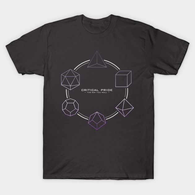 DnD Critical Pride Asexual T-Shirt by cibokilley